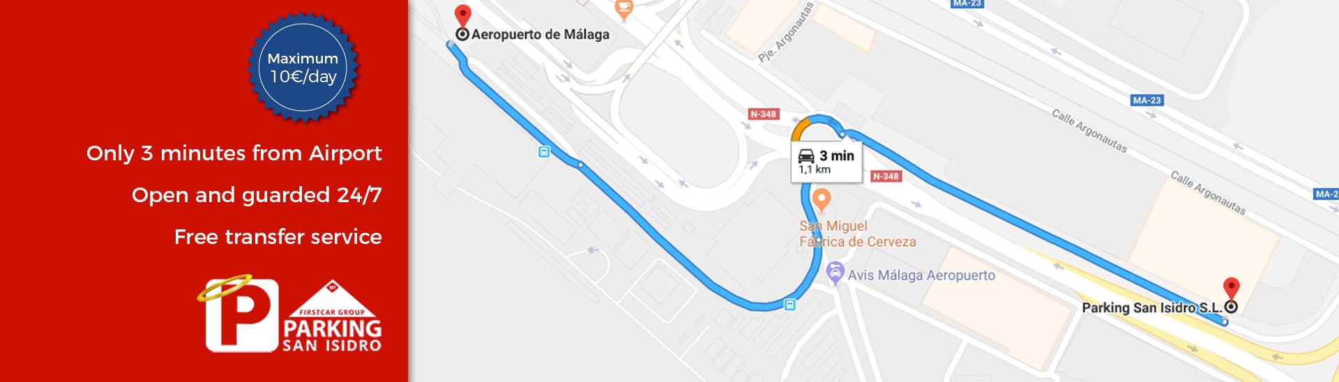San Isidro ® | Malaga Airport Parking Service - Book Online